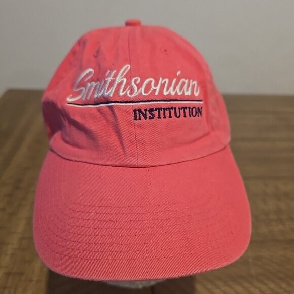 SMITHSONIAN INSTITUTION PINK STRAPBACK CAP Dad HAT Adjustable Embroidered - Picture 1 of 5